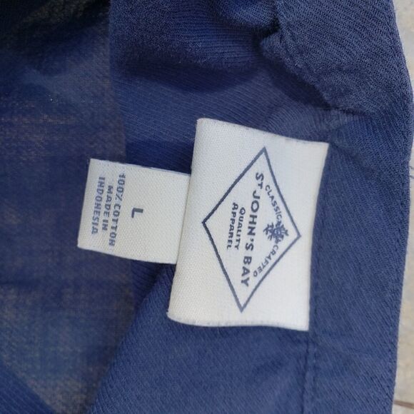 St John's Bay Ladies Vneck Long Sleeve Top, Large - Picture 6 of 9